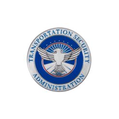 silver TSA official lapel pin